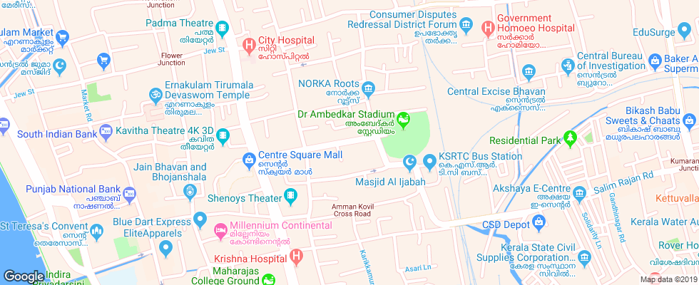 Отель Abad Metro на карте Индии