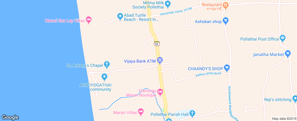 Отель Abad Turtle Beach на карте Индии