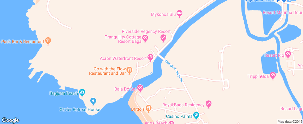 Отель Acron Waterfront Resort на карте Индии