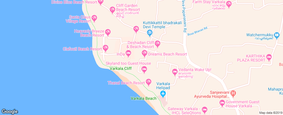 Отель Akhil Beach Resort на карте Индии