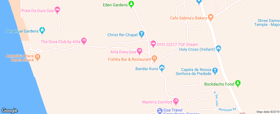 Отель Alila Diwa на карте Индии