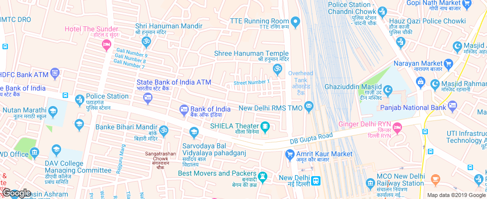Отель Aura New Delhi на карте Индии