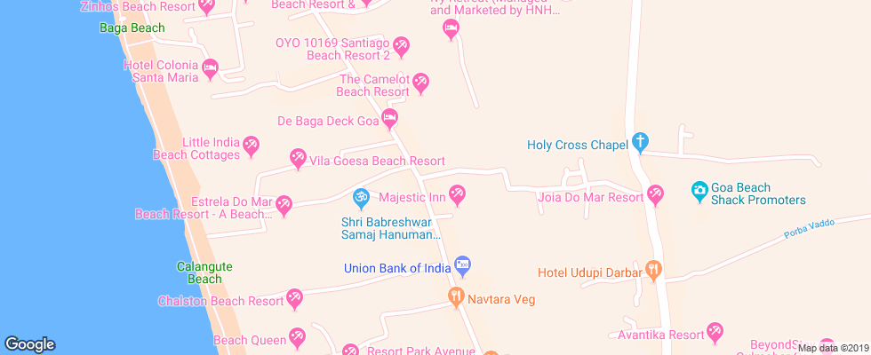 Отель Baga Residency на карте Индии