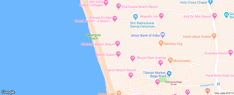 Отель Chalston Beach Resort на карте Индии