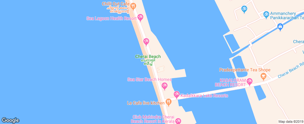 Отель Cherai Beach Resort на карте Индии