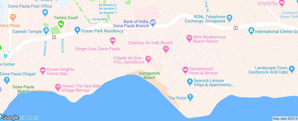 Отель Cidade De Goa на карте Индии