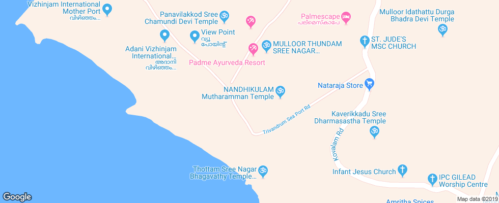 Отель Coconut Bay Resort на карте Индии