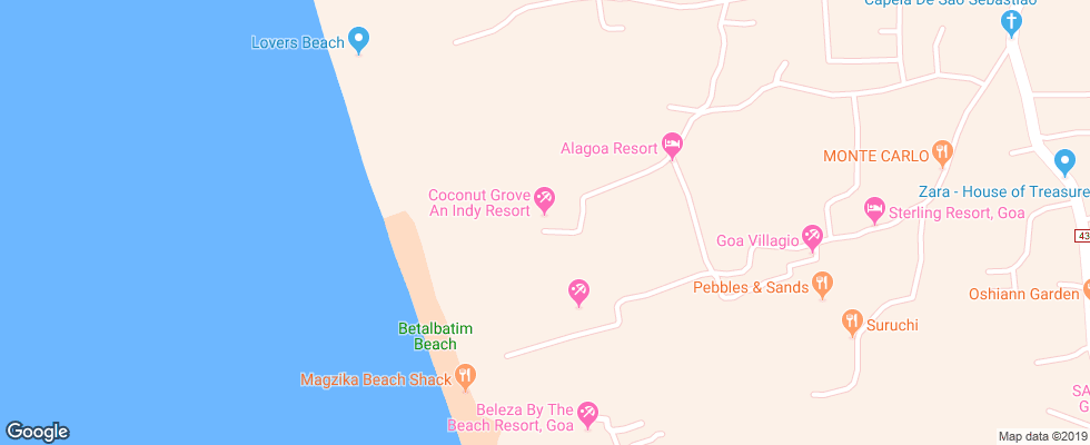 Отель Coconut Grove Royale на карте Индии