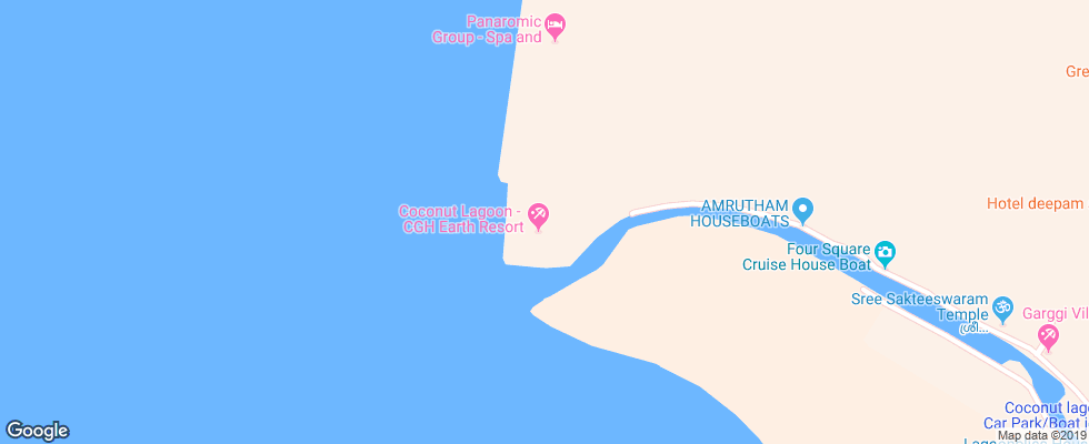 Отель Coconut Lagoon на карте Индии