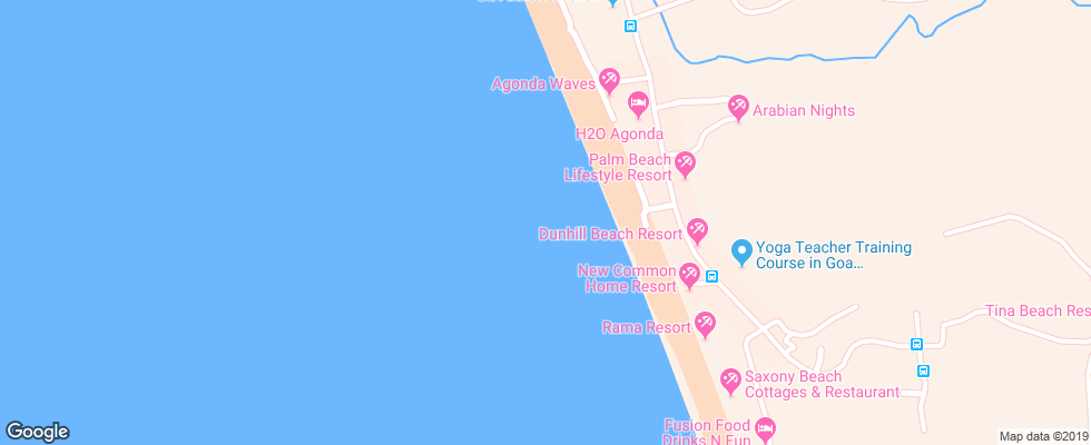 Отель Cuba Agonda на карте Индии