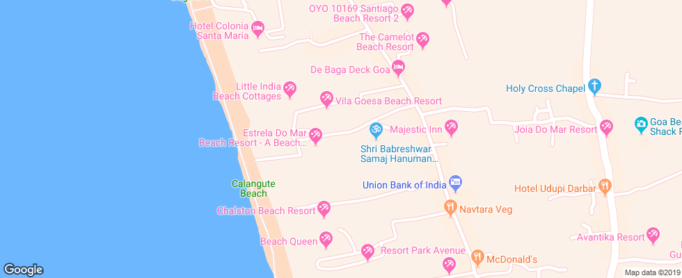 Отель Estrela Do Mar на карте Индии