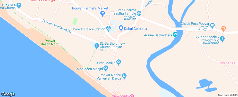 Отель Estuary Island Resort на карте Индии