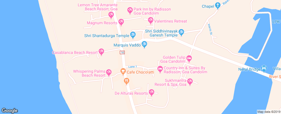 Отель Golden Tulip на карте Индии