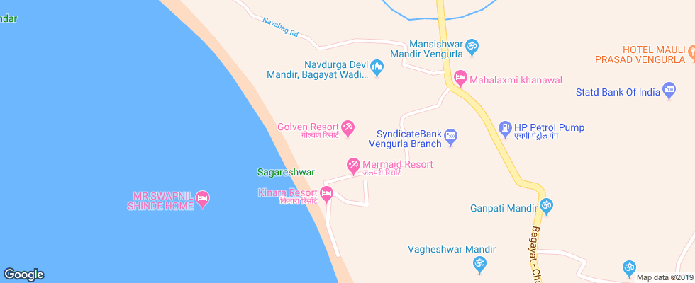 Отель Golven Resort на карте Индии