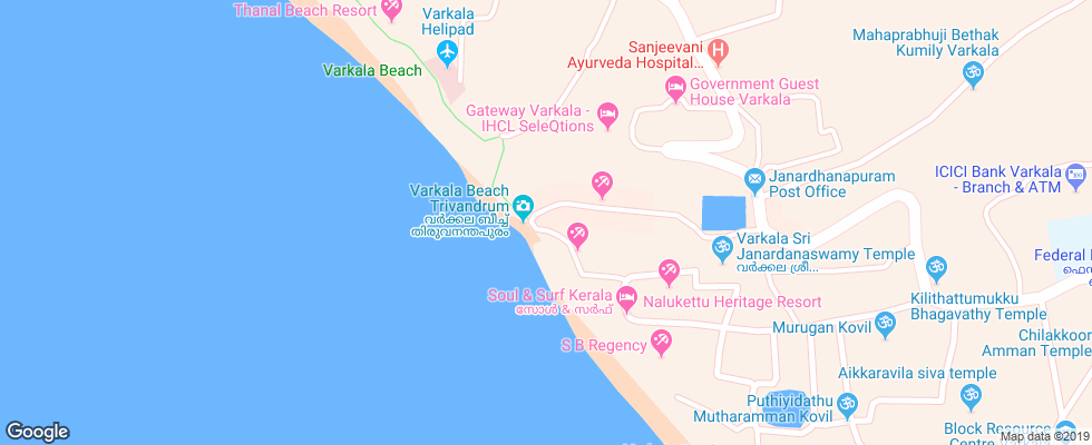 Отель Hindustan Beach Retreat на карте Индии