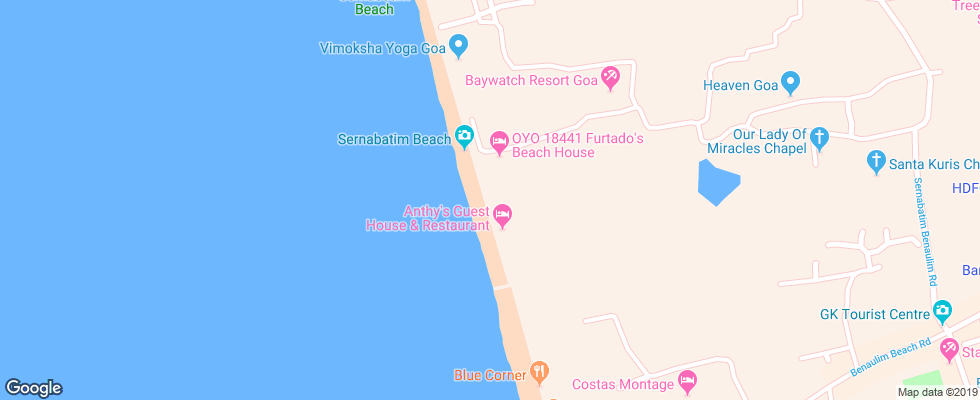 Отель Kaerozz Beach Resort на карте Индии