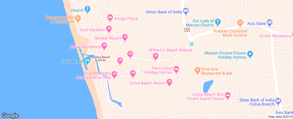Отель La Ben Resort на карте Индии