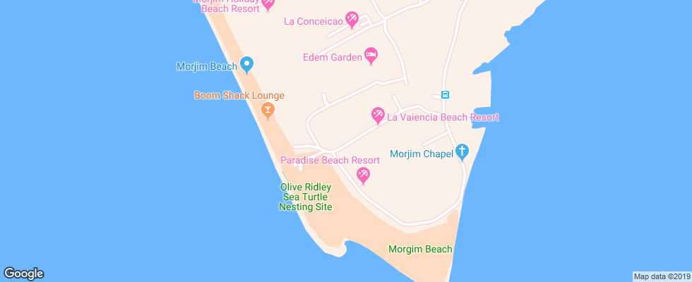 Отель La Vaiencia Beach Resort на карте Индии