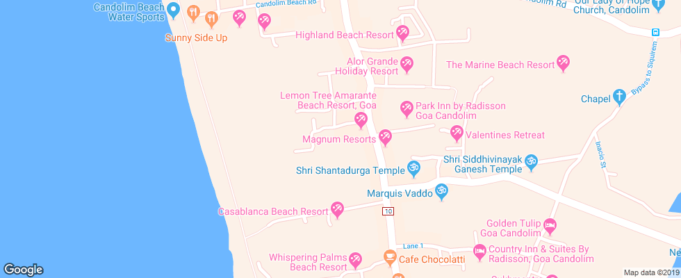 Отель Lemon Tree Hotel на карте Индии