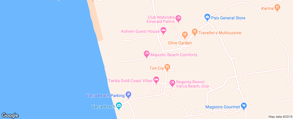 Отель Majestic Beach Comfort на карте Индии