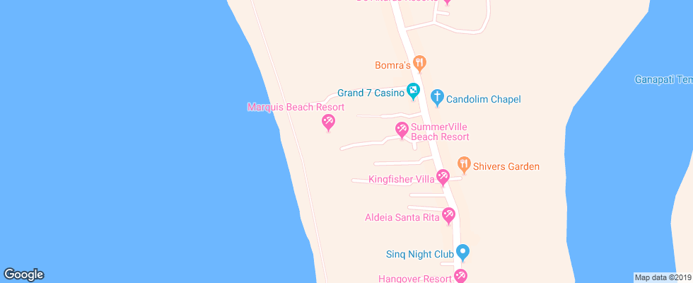 Отель Marquis Beach Resort на карте Индии