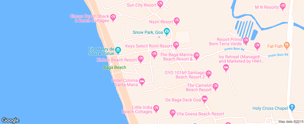Отель Mayflower Beach Resort на карте Индии