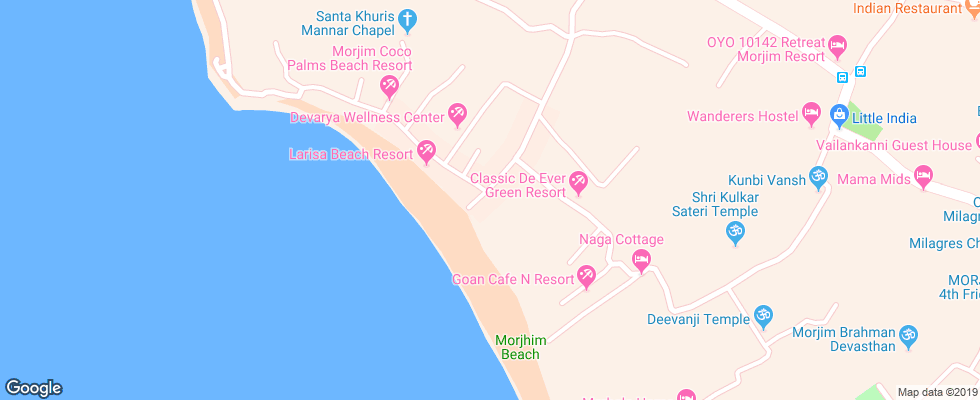 Отель Montego Bay Beach Village на карте Индии