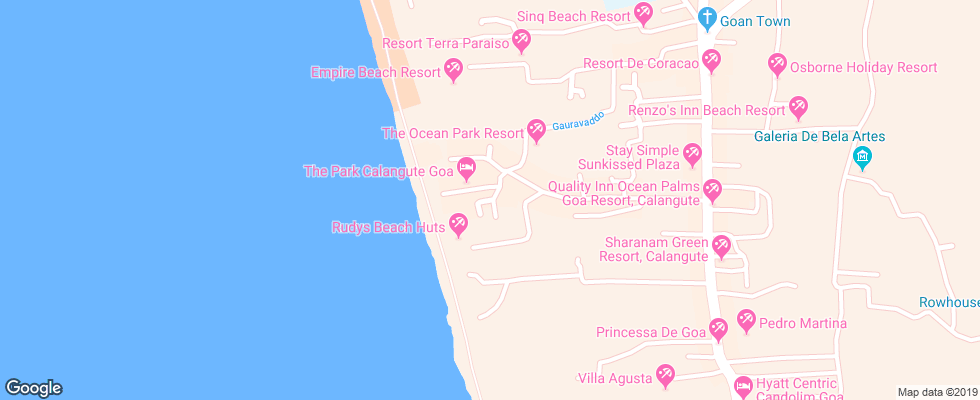 Отель Nordest Lemonmint Beach Resort на карте Индии