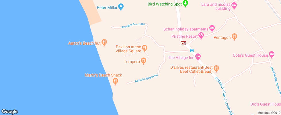 Отель Park Hyatt Goa Resort&spa на карте Индии
