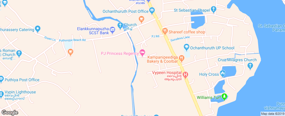 Отель Pj Princess Regency на карте Индии