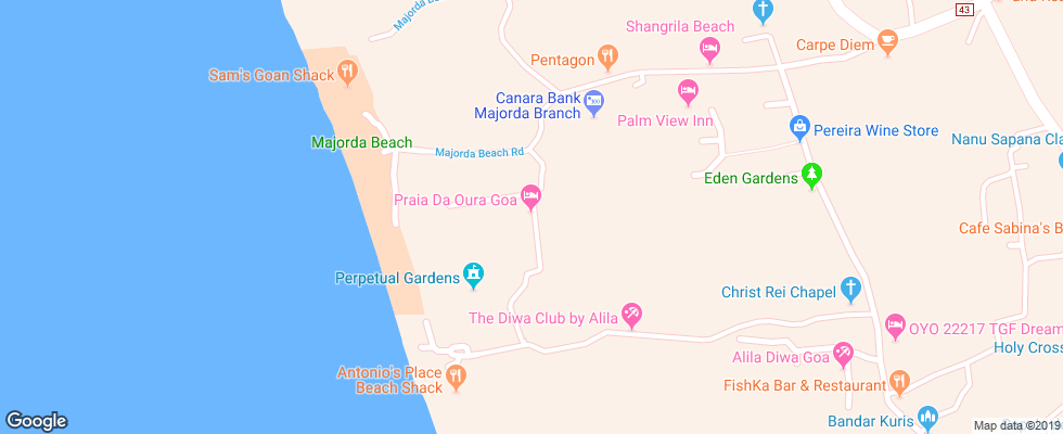 Отель Praia Da Oura на карте Индии