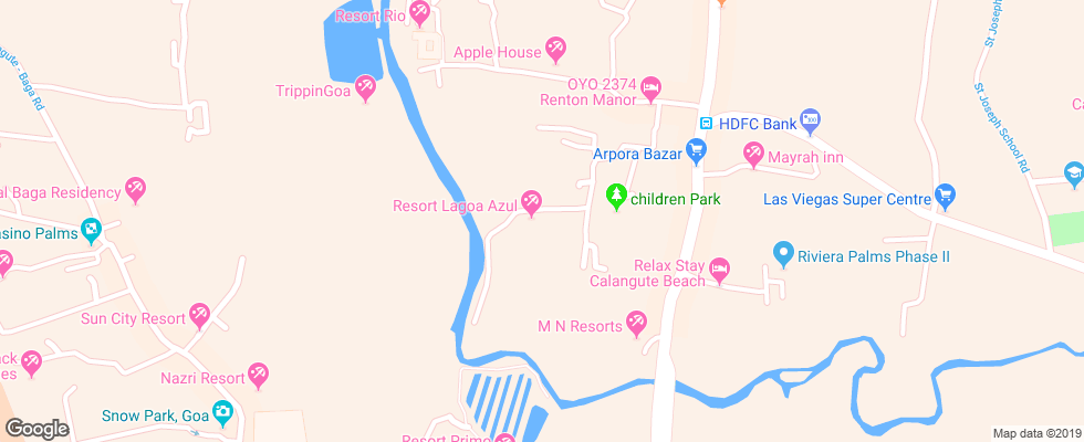 Отель Resort Lagoa Azul на карте Индии