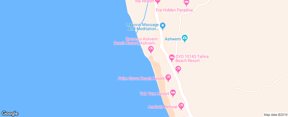 Отель Sea View Resort Ashhvem на карте Индии