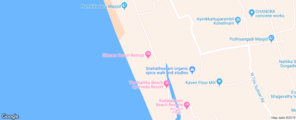 Отель Sitaram Beach Retreat на карте Индии