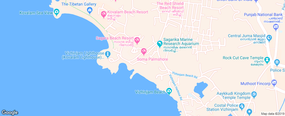 Отель Soma Palmshore Beach Resort на карте Индии