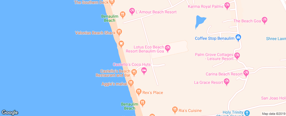 Отель The Fern Beira Mar Resort на карте Индии