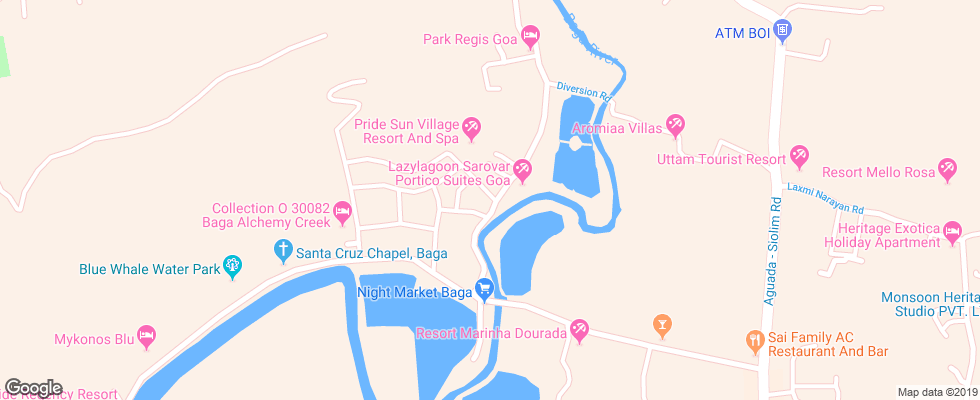 Отель The Park Baga River на карте Индии