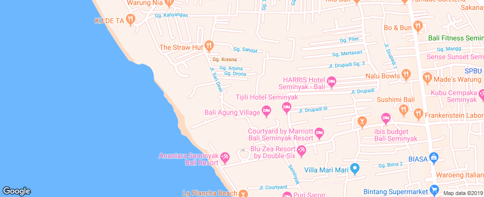 Отель Abian Biu Mansion на карте Индонезии