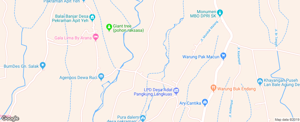 Отель Alam Shanti на карте Индонезии