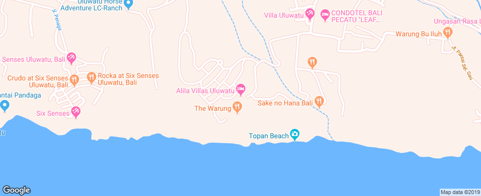 Отель Alila Uluwatu на карте Индонезии