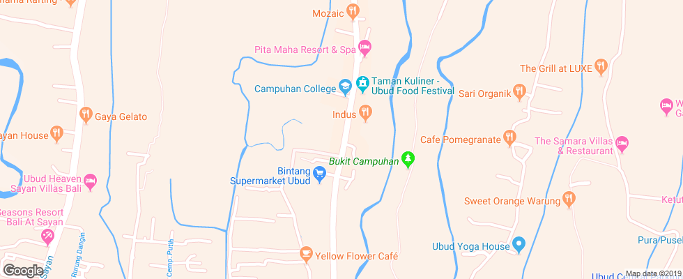 Отель Anini Raka на карте Индонезии