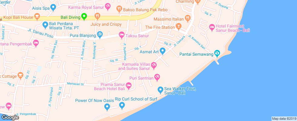 Отель Ari Putri Hotel на карте Индонезии