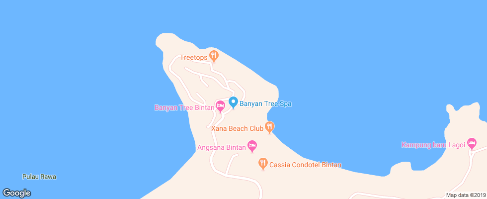 Отель Banyan Tree Bintan на карте Индонезии