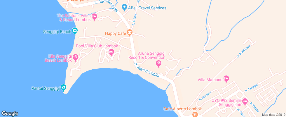 Отель Bukit Senggigi на карте Индонезии