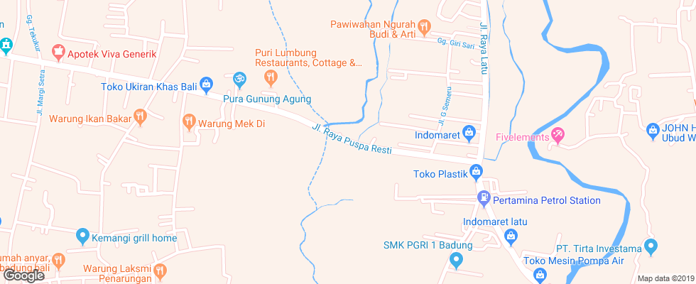 Отель D Alang Alang Villa на карте Индонезии