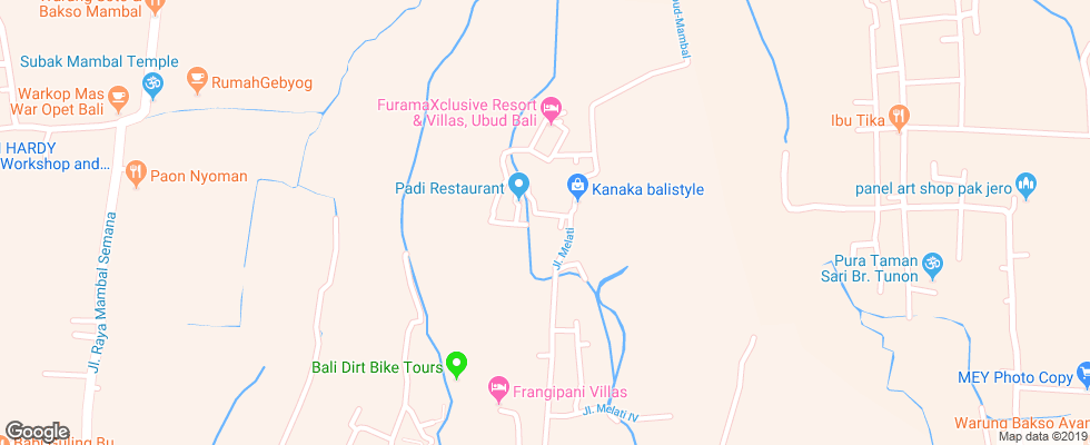 Отель Furama Villas & Spa на карте Индонезии