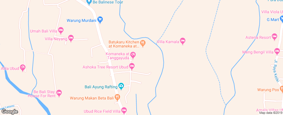 Отель Komaneka At Tanggayuda на карте Индонезии