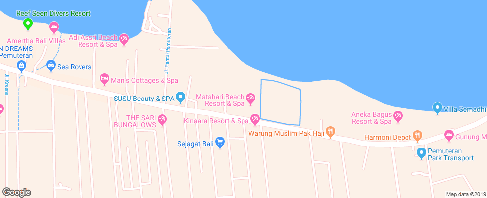 Отель Matahari Beach Resort & Spa на карте Индонезии