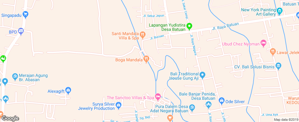Отель Santi Mandala Villa & Spa на карте Индонезии