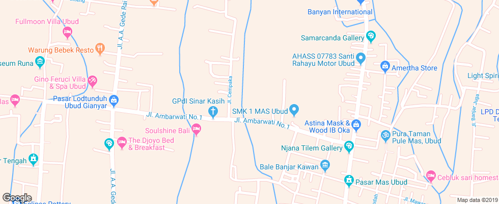 Отель Villa Cory на карте Индонезии